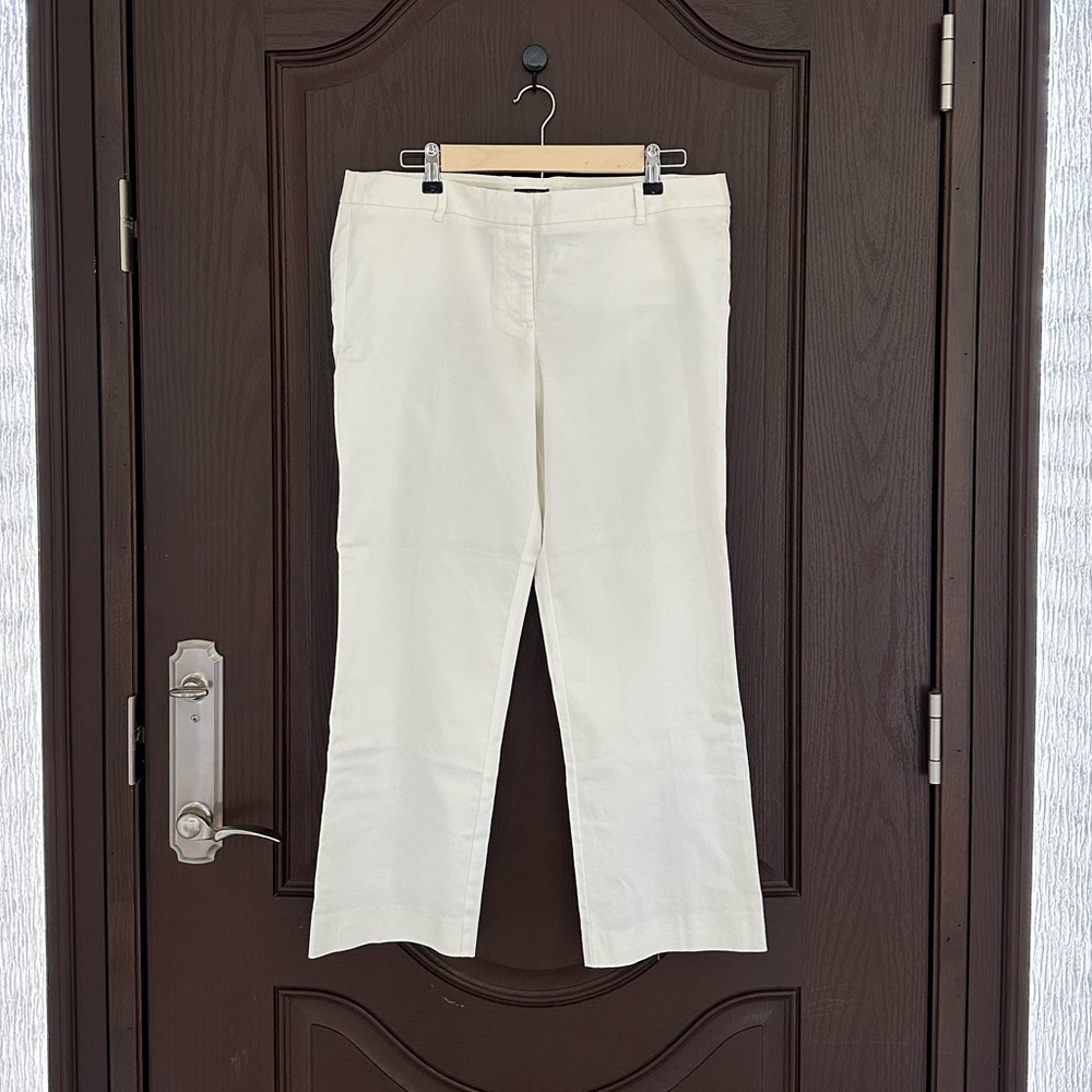 J.Crew City Fit White Stretch Pants Size 10 NWT Classic Work Casual